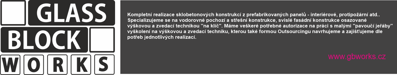 Zajišťujeme kompletní realizace sklobetonových kon